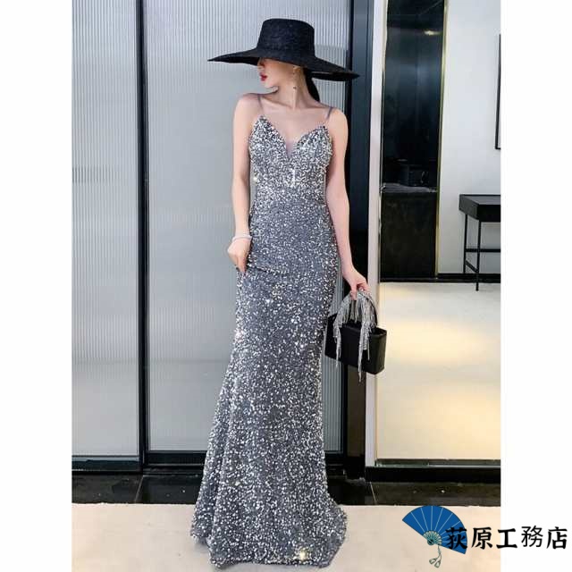 生活応援企画 レビュー高評価 数量限定中 機能性抜群 安い 可愛い 今だけ ロング スパンコール キャバ ドレス マーメイド パーティードレス キャミソール ナイトクラブ 新登場 イブニングドレス