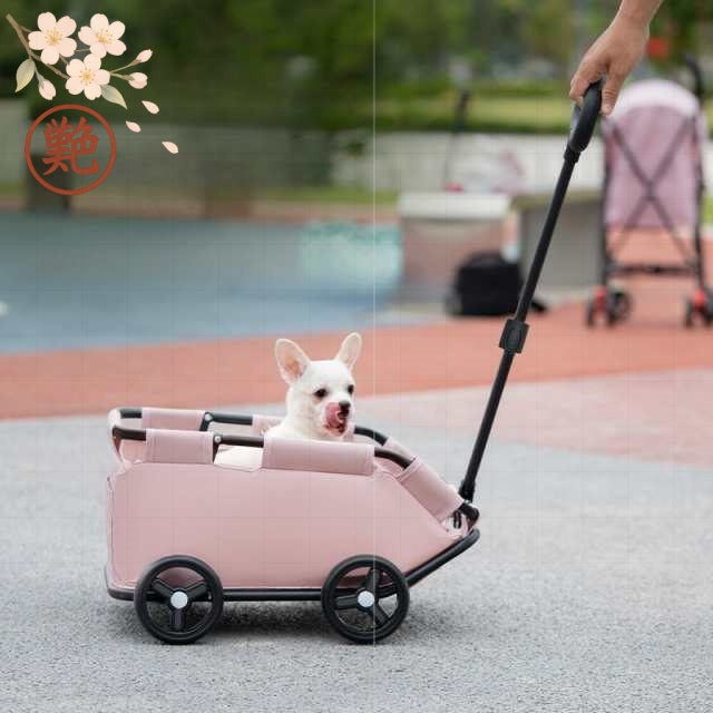 キャリーカート ペットキャリー ペット用品 犬用 猫 コンパクト 折りたたみ ペットカート ド 360度回転 4輪 ポケット付き