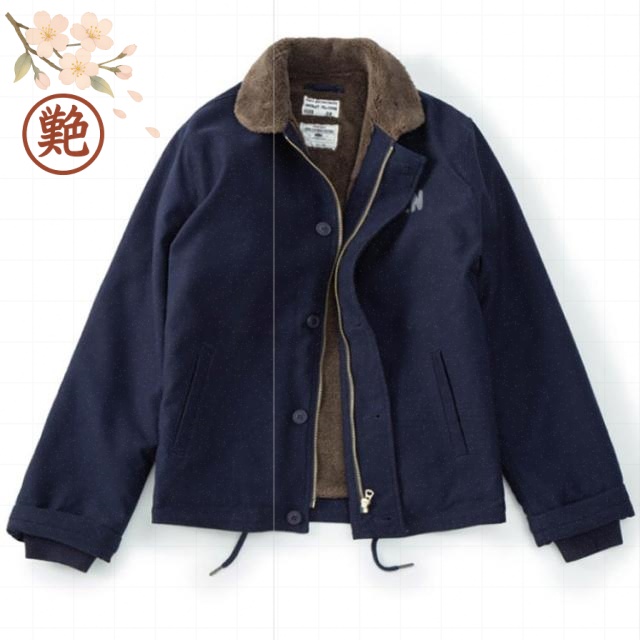 ?1デッキジャケット ．． -1デッキジャケット ネイビー ?1デッキジャケット カーキグリーン カーキグリーン メルトン -1デッキジャケット キャメル ネイビー キャメル メルトン -1デッキジャケット 米海軍 防寒対策