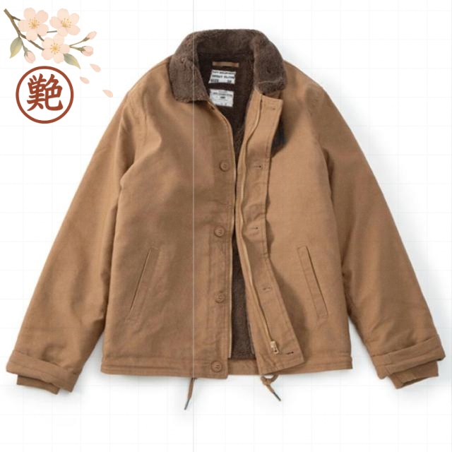 ?1デッキジャケット ．． -1デッキジャケット ネイビー ?1デッキジャケット カーキグリーン カーキグリーン メルトン -1デッキジャケット キャメル ネイビー キャメル メルトン -1デッキジャケット 米海軍 防寒対策