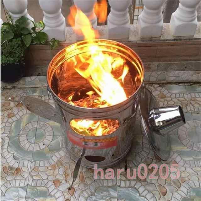 焼却炉 焼却器 小型 焼却炉ステンレス製 無煙 家庭用 落ち葉焼却