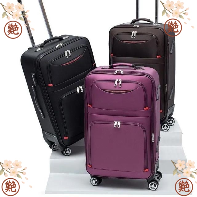 布製キャリーケース スーツケース キャリーバッグ 機内持ち フロントポケット 機内持ち込み 小型 防水 軽量 フロントオープン トロリーバッグ ハンドル調整 ビジネスケース 拡張可能 旅行 出張用 ビジネス 修学旅行 持ち込み可 黒 360度回転