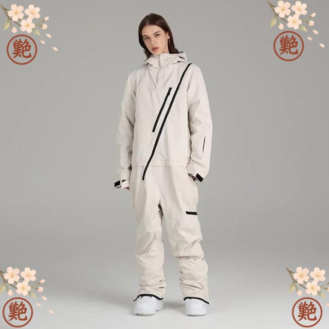 上下セット 雪遊び ツナギ 防水 スキーウェア レディース スノーウェア ジャケット セットアップ パンツ 防寒 保温 ボードウェア オーバーサイズ つなぎ メンズ ジュニア 大人 スノボウェア 防風 スノーボードウェア あったか アウトドア スポーツ_3