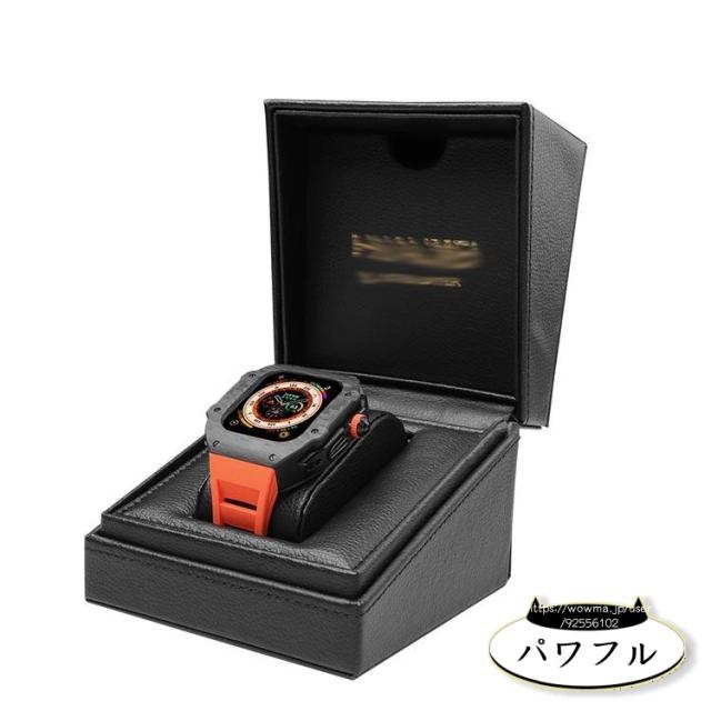 家中時間充実化 ギフトにも最適 ケース カバー 【パワフル】バンド SNS話題 デバイス用 ウルトラ 送料無料 watch Ultra 軽量仕様 メンズ ラバー ベルト カーボンファイバー ステンレス 49 一体型 高級 数量限定入荷 家中時間充実化 ギフトにも最適 ケース カバー 【パワフル】バンド SNS