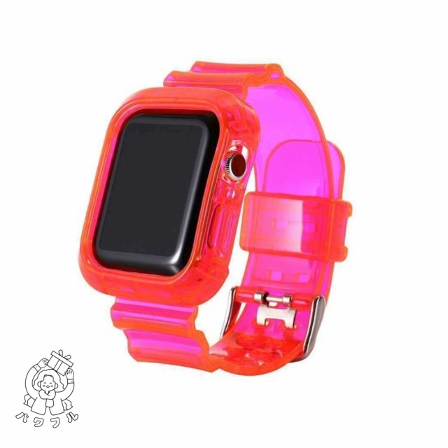 【パワフル】Apple Watch ベルト バンド クリア バンド クリアベルト アップルウォッチ バンド ベルト 透明ベルト 透明バンド 一体型 クリアケース 透明ケース送料無料 パソコン本体のみ