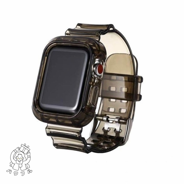 【パワフル】Apple Watch ベルト バンド クリア バンド クリアベルト アップルウォッチ バンド ベルト 透明ベルト 透明バンド 一体型 クリアケース 透明ケース送料無料 パソコン本体のみ