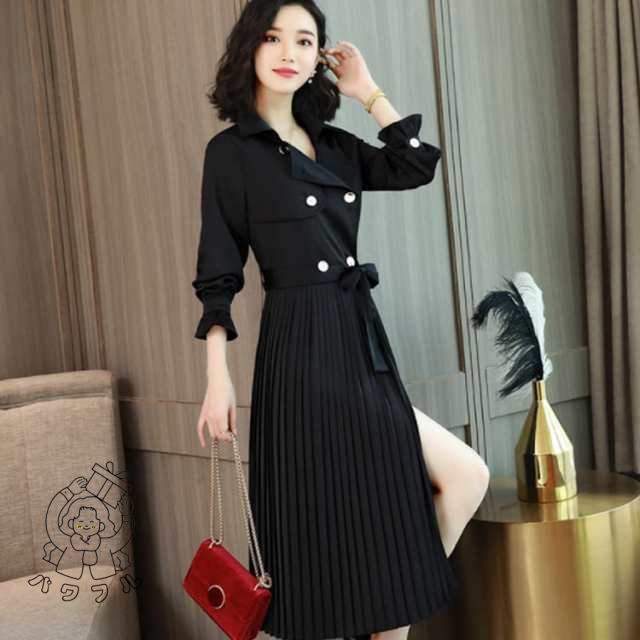 生活快適特集 ギフトにも最適 新作 今だけ エレガント 重ね着風 フェミニン 通勤 OL ドッキングワンピース 【パワフル】ドレス レディース 話題商品 ロングワンピース おしゃれ SNS話題 フレアワンピース プリーツワンピース 即納対応中