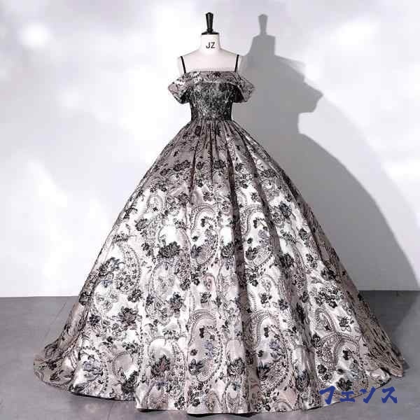 レビュー高評価商品 店長太鼓判 前撮り大人花柄ブロンズ色バロック風 カラードレスロングドレス演奏会イブニングドレスプリンセスラインステージ舞台衣装発表会コンサート結婚式 新登場 在庫わずか 売上急増中 お買い得プライス