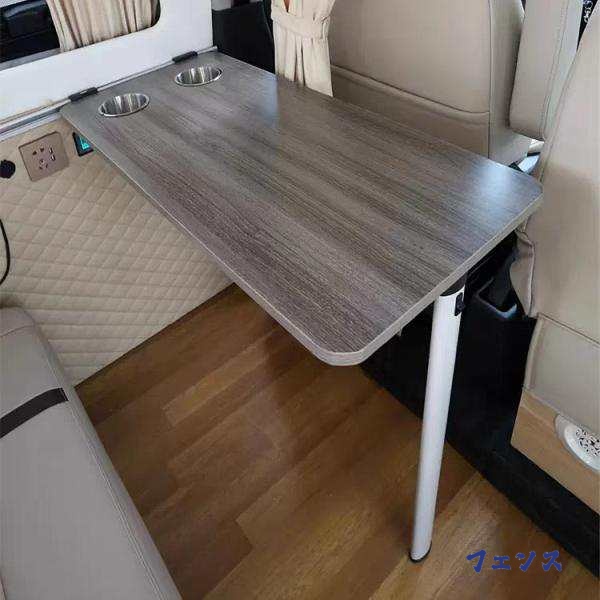 生活快適特集 ギフトにも最適 キャンピングカ用のダイニングテブル2カップスロット付き丸型RVテブルキャンピングカボトキャラバンバン 人気急上昇 キャンピングカ用家具インテリア39.579.5c レビュー高評価 送料無料 送料無料実施中