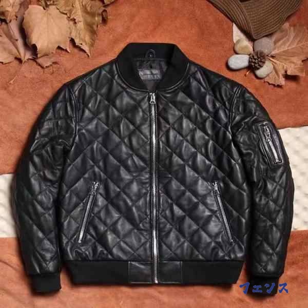 家中時間充実化 品質安心 本革のジャケットで 新しいタイプの羊の皮 スボールジャケット 送料無料 スリムフィットでベー 収納便利 冬の暖かさ レビュー高評価 カジュアルなジャケット お買い得プライス