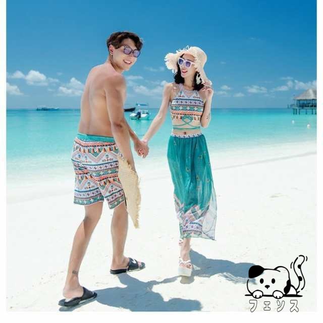 売れ筋アイテム 品質安心 レディース ビキニ 売上急増中 男女単品売り ペアビーチ 3点セット ペア水着 メンズ ミズギ お揃え サーフパンツ ご夫婦 スイムウエア カップル 話題商品 在庫わずか ペアルック 上下セット 水着 お買い得プライス