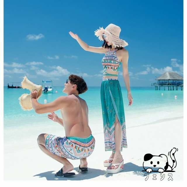 売れ筋アイテム 品質安心 レディース ビキニ 売上急増中 男女単品売り ペアビーチ 3点セット ペア水着 メンズ ミズギ お揃え サーフパンツ ご夫婦 スイムウエア カップル 話題商品 在庫わずか ペアルック 上下セット 水着 お買い得プライス