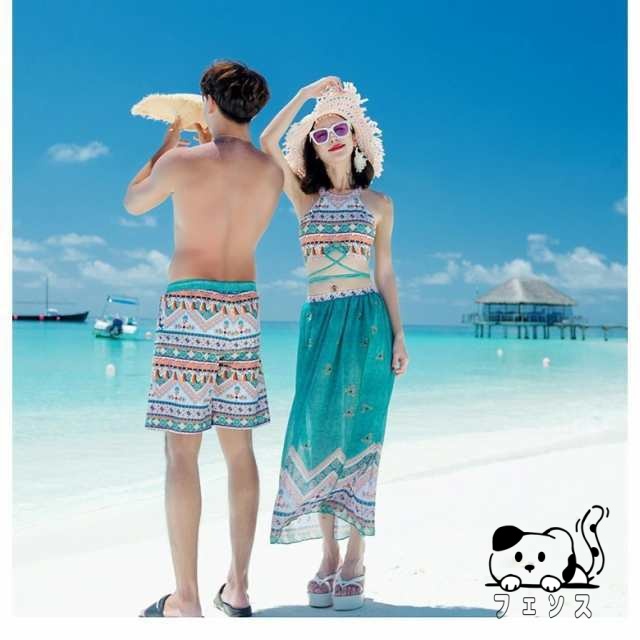 売れ筋アイテム 品質安心 レディース ビキニ 売上急増中 男女単品売り ペアビーチ 3点セット ペア水着 メンズ ミズギ お揃え サーフパンツ ご夫婦 スイムウエア カップル 話題商品 在庫わずか ペアルック 上下セット 水着 お買い得プライス