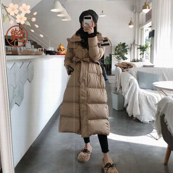 モードコート レディース ロング ダウンコート 大きいサイズ アウター ~ 超ロングコート 着?せ 暖かい ベルト付き ダウンコート ダウンジャケット ウエストベルト フード付き 体型カバー