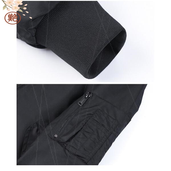 フライトジャケット 防風 ブルゾン 春秋冬 お兄系 -1 立ち襟 防寒 ジャンパー メンズ ミリタリージャケット 刺繍 スタジャン カジュアル