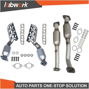 Labwork フロント + リアマニホールド触媒コンバータ 2005-2015 日産