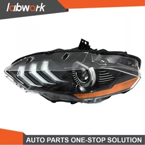 Labwork ヘッドライト 2018-20 フォード マスタング LED DRL クリアレンズドライバー左側 Labwork Headlights For 2018-20 Ford Mustang LED DRL Clear Lens Driver Left Side