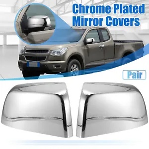 ペアアウタークロームメッキフルミラーカバーキャップ シボレー コロラド 2015-2021用 Pair Outer Chrome Plated Full Mirror Cover Cap for Chevrolet Colorado 2015-2021