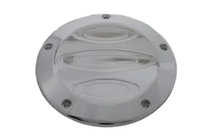V-Twin 42-1091 ツインカム用クロームコンター5穴ダービーカバー V-Twin 42-1091 Chrome Contour 5-Hole Derby Cover for Twin Cam