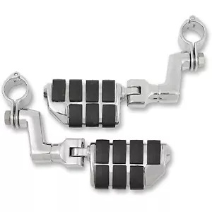 Kuryakyn 7976 オフセットオートバイハイウェイペグ 1 インチバー用 ISO デュアルペグ付き Kuryakyn 7976 Offset Motorcycle Highway Pegs for 1