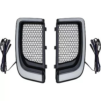 専門出品 Kuryakyn 5064 ブラック トレーサー LED フェアリング下部グリル