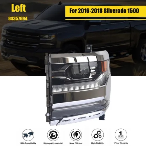2016-2018 シルバラード 1500 ヘッドライトヘッドランプ LED ベゼル