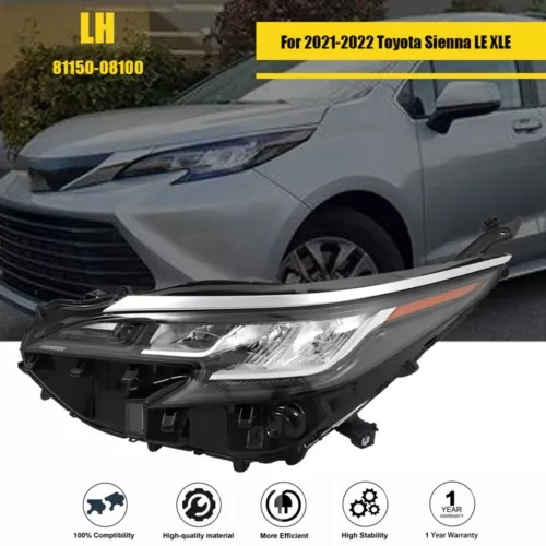 左側ヘッドライトアセンブリ LED トヨタ シエナ LE XLE 2021-2022