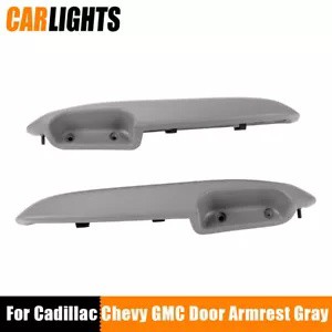 2X トラックドアアームレストグレー左側 & 右側フィットキャデラックシボレー GMC SUV 2X Truck Door Armrest Gray Left & Right Side Fit For Cadillac Chevy GMC SUV