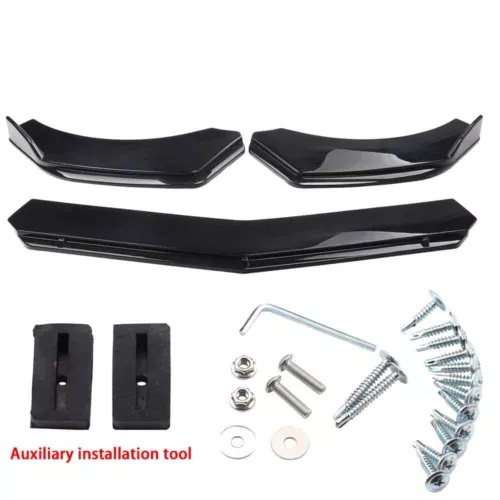 フォードフュージョンフロントバンパーリップあごスポイラースプリッターボディキット光沢のある黒米国 For Ford Fusion Front Bumper Lips Chin Spoiler Splitter Body Kit Glossy Black US その他バイクパーツ