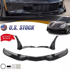 コルベット C7 Z06 14-19 フロントスプリッターリップグロス W