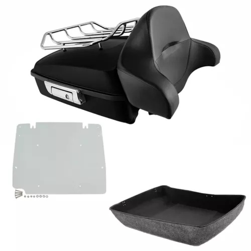 みじん切りトランク背もたれレールラックプレートハーレーツアーパックロードキング14-2024に適合 Chopped Trunk Backrest Rail Rack Plate Fit For Harley Tour Pak Road King 14-2024