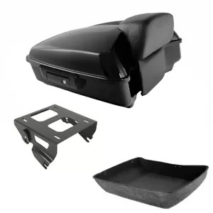 チョップドパック トランク バックレスト ソロ マウント ラック ハーレー ロード グライド 2014-2024 に適合 Chopped Pack Trunk Backrest Solo Mount Rack Fit For Harley Road Glide 2014-2024