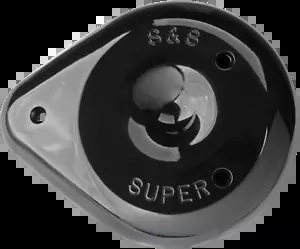 S&S グロスブラック ティアドロップ キャブレター キャブ エア クリーナー カバー ハーレーダビッドソン用 S&S Gloss Black Tear Drop Carburetor Carb Air Cleaner Cover for Harley Davidson