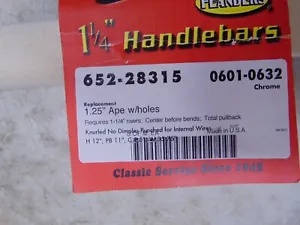 フランダース 12-1/2 インチ ライズ 1 インチ クローム エイプ