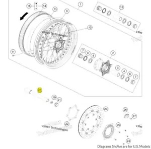 新しい OEM KTM 690 ホイール スピンドル フロント D=26mm