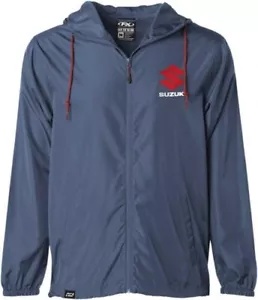 New Factory Effex スズキ ウインドブレーカー ジャケット - ネイビー - 2X-LARGE New Factory Effex Suzuki Windbreaker Jacket - Navy - 2X-LARGE