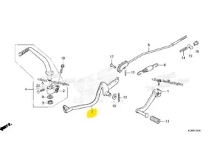 新しい OEM ホンダ CRF125 - ペダル、ブレーキ - 46500-K28-305 New OEM Honda CRF125 - Pedal, Brake - 46500-K28-305