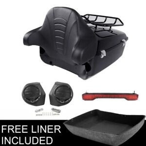 King トランクパッド LED ライト 6.5 インチスピーカー Harley Tour