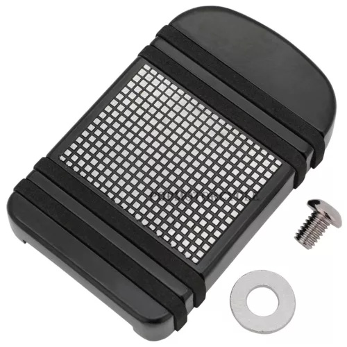 ブラックアルミエッジカットブレーキペダルパッドカバーハーレー