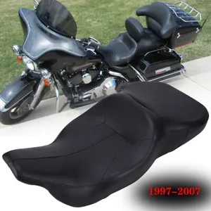 ドライバー ライダー パッセンジャー ツーアップ LowPro シート ハーレー エレクトラグライド クラシック 97-07用 Driver Rider Passenger Two-Up LowPro Seat For Harley Electra Glide Classic 97-07