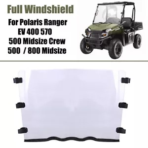 ポラリスレンジャー 400 570 800 EV 500 クルー 2010-2014 2879491 US 用フルフロントガラス Full Windshield For Polaris Ranger 400 570 800 EV 500 Crew 2010-2014 2879491 US その他バイクパーツ