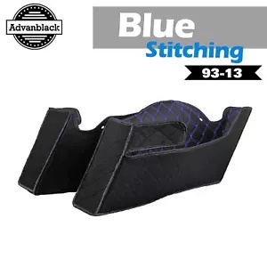 ブルーステッチサドルバッグライナーは、OEM工場サドルバッグボトム1993-2013に適合します。 Blue Stitching Saddlebag Liner Fits OEM Factory Saddlebags Bottoms 1993-2013