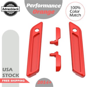 サドルバッグリッドレバー&ラッチカバーセットキット 14歳以上ハーレー用 パフォーマンスオレンジ Saddlebag Lid Lever & Latch Cover Set Kit For 14+ Harley PERFORMANCE ORANGE