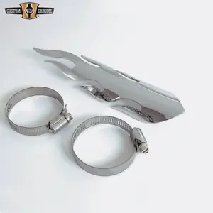 8 インチ クローム フレーム ユニバーサル 排気熱シールド カバー