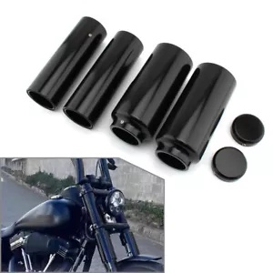 6x アッパーロアーフォークカバーチューブキャップキット ハーレーダビッドソン ダイナ FXD 2006-2017用 6x Upper Lower Fork Cover Tubes Caps Kit For Harley Davidson Dyna FXD 2006-2017