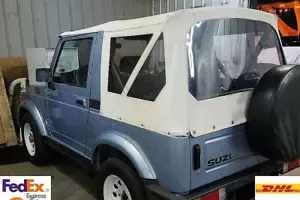 交換用ソフトトップとクリアリアウィンドウ ホワイト 1986-1994 スズキ
