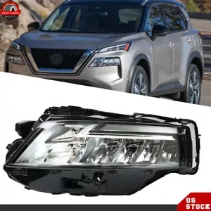 日産ローグ SL | SV 2021-2023 クローム LED ヘッドライトヘッドランプ左側運転席側 For Nissan Rogue SL|SV 2021-2023 Chrome LED Headlight Headlamp Left Driver Side