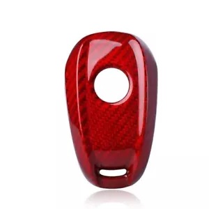 1 個レッドカーボンファイバーリモートキー Fob ケースシェルホルダーアルファロメオジュリア DN 1PCS Red Carbon Fiber Remote Key Fob Case Shell Holder For Alfa Romeo Giulia DN その他バイクパーツ