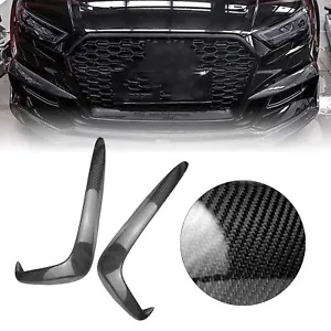 フロントフォグライトまぶた眉リップスプリッタースポイラートリムアウディ A3 S3 2017-2020 Front Fog Light Eyelid Brow Lip Splitter Spoiler Trim For Audi A3 S3 2017-2020