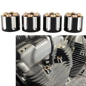 エンジンスパークプラグナットキャップ部品ハーレーダビッドソンツインカム 1999+ アルミニウム 4 個 Engine Spark Plug Nut Cap Parts For Harley Davidson Twin Cam 1999+ Aluminum 4PCS